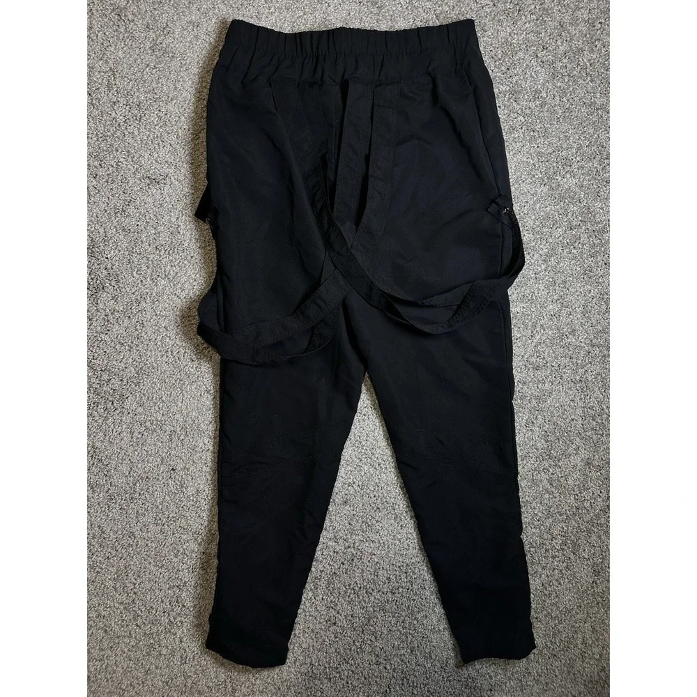 Balera Large Child Black Cargo Dance Pants Hip Hop Costume Straps Zippers LC